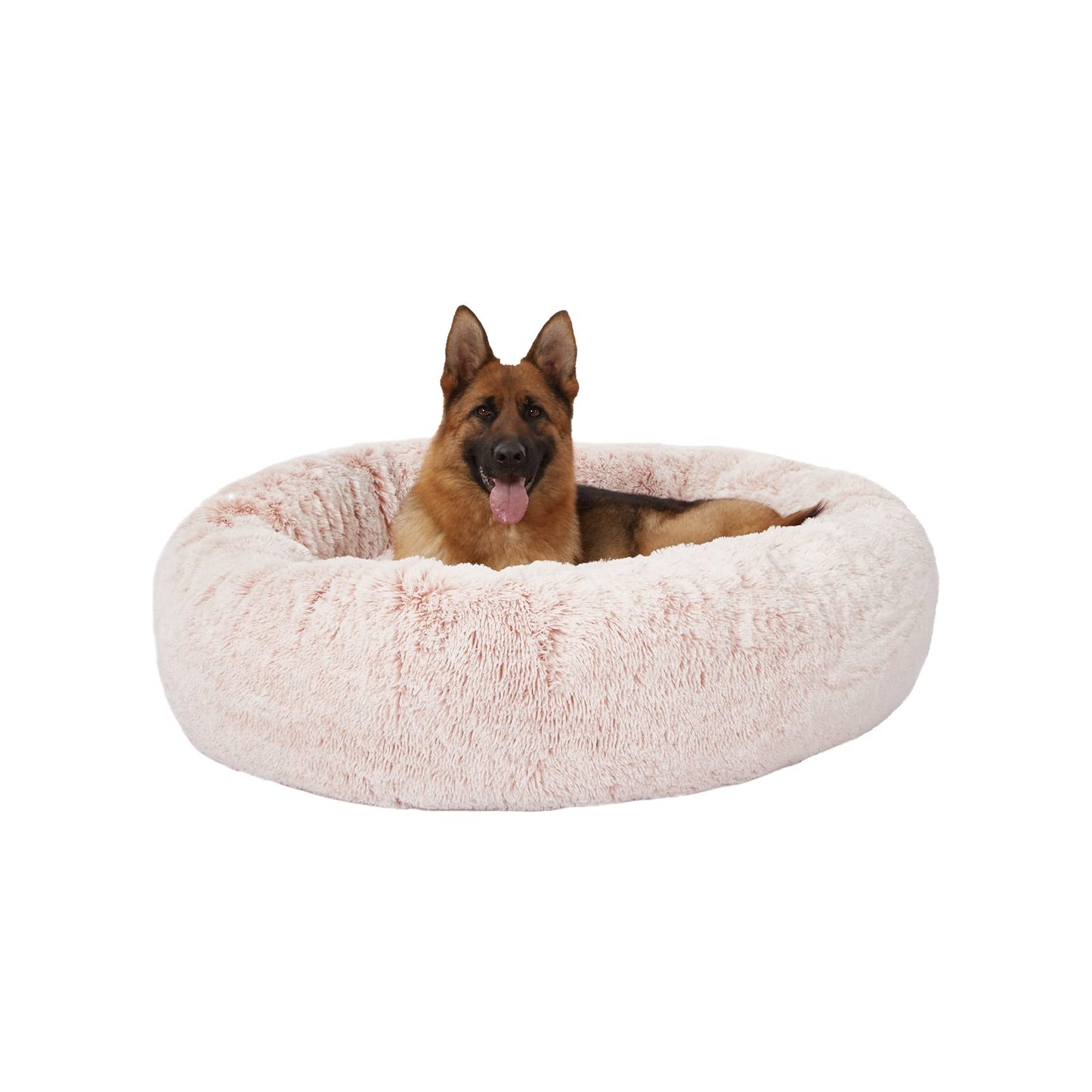 Bedfolks Calming Donut Dog Bed Cat Bed| Anti Anxiety Round Fluffy Plush Dog Bed for Small Medium Large Extra Large Dogs, Machine Washable Cuddler Pet Bed (23''/30''/36''/45'')