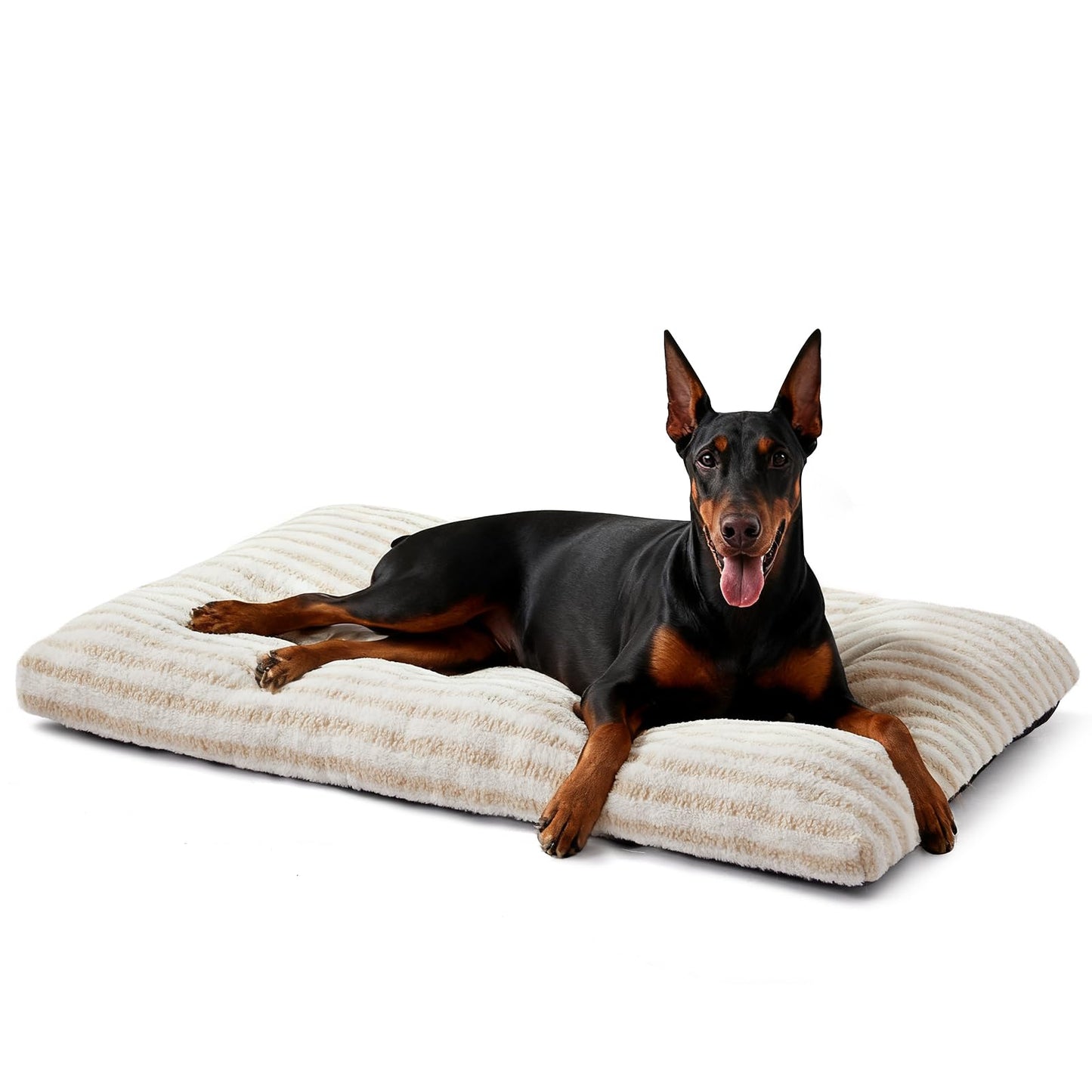 FURTIME Washable Dog Bed Large Sized Dogs, Deluxe Dog Crate Beds Comfy Fluffy Kennel Pad Anti-Slip Pet Sleeping Mat, Machine Washable Dogs Pillow