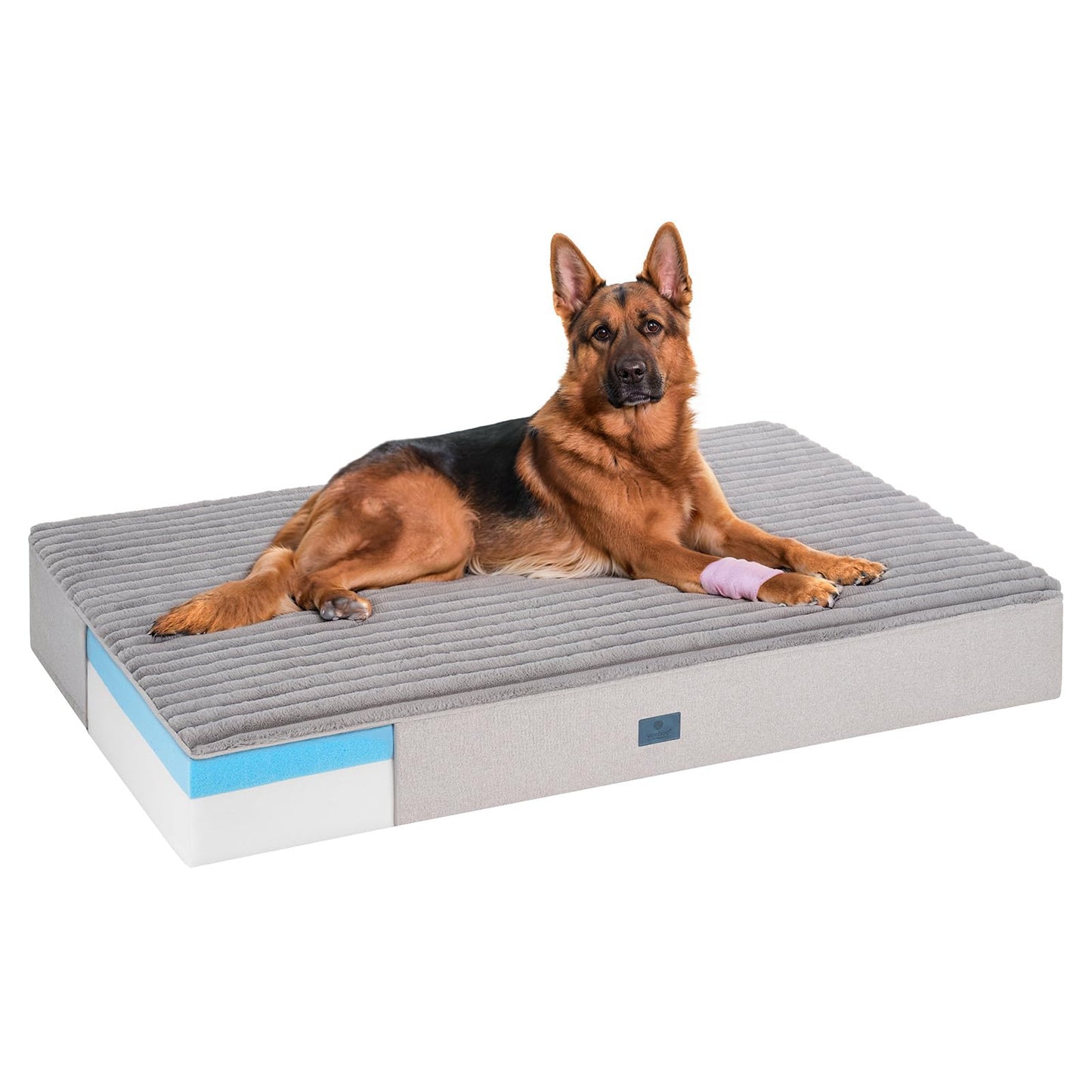 Veehoo Orthopedic Memory Foam Dog Bed, 7 Inch Thick Extra Large Dog Bed for Senior Dogs with Ultra-Soft Fluffy Surface, Waterproof Liner, Removable Washable Cover and Non-Slip Bottom, CWW2508CP