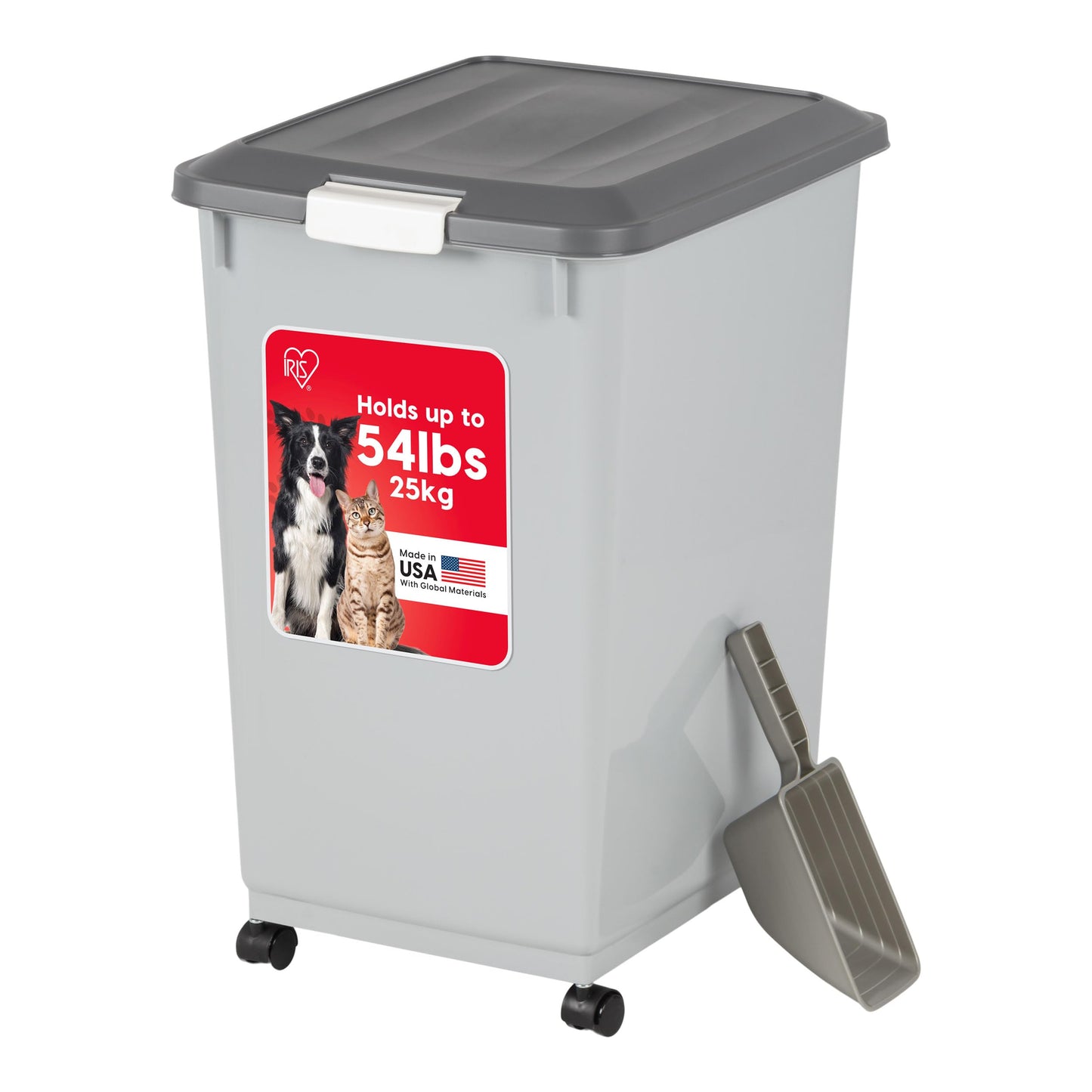 IRIS USA Dog Food Storage Container with Wheels