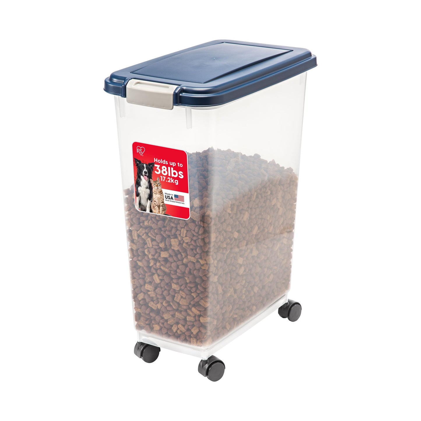 IRIS USA Airtight Pet Food Storage Container with Wheels