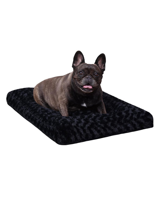 KSIIA Washable Dog Bed Deluxe Plush Dog Crate Beds Comfy Kennel Pad Anti-Slip Pet Sleeping Mat for Medium, Large, Small, Jumbo Breeds