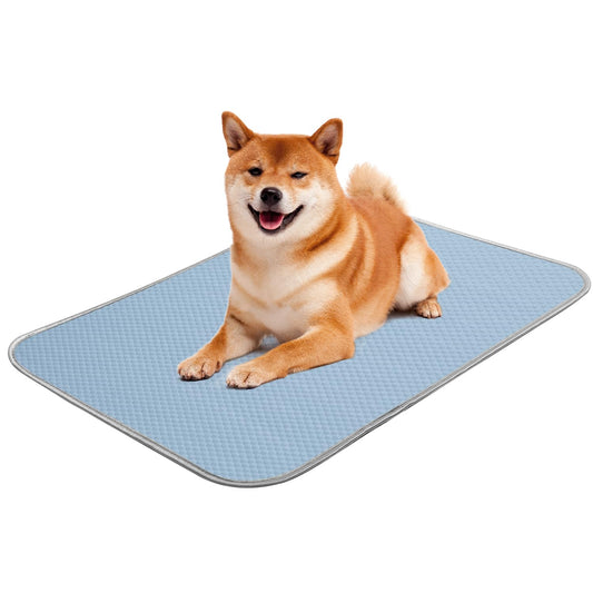 Buvlnee Summer Dog Cooling Mat Washable Ice Silk Self Cool Pad for Small Dogs and Cats, 27x22in Pet Sleeping Pad for Crate, Bed, Indoor & Outdoor Floor, Car Seats