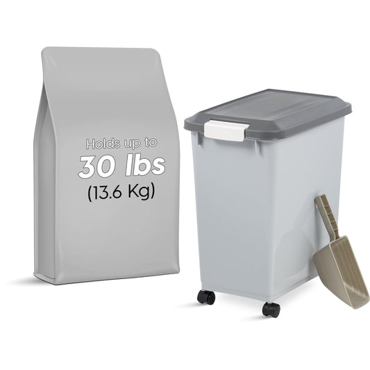 IRIS USA Dog Food Storage Container with Wheels