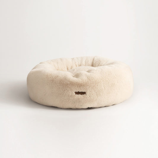UnHide Floof Pet Bed - Medium (28" x 10") - Extra Soft Dog Bed - Removable Faux Fur Cover - Machine Washable - Helps Ease Pet Anxiety & Provides The Perfect Sleep