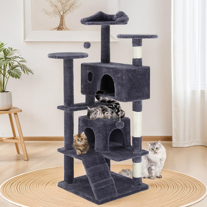 Sweetcrispy Cat Tree Tower – Multi-Level with Sisal Scratching Post