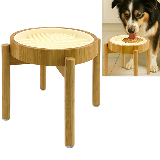 Raised Bamboo Dog Bowl - Set