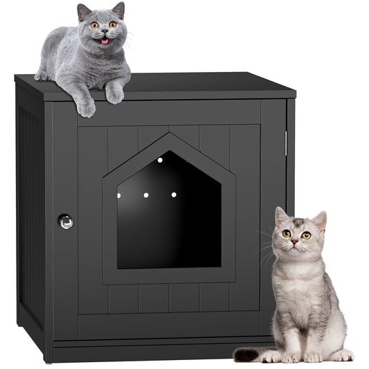 Epetlover Cat Litter Box Enclosure Furniture Hidden for Indoor Cats Decorative Wooden Pet House Kitty Washroom with Vent Holes