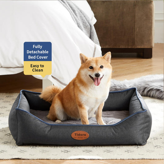 Tidore Orthopedic Dog Beds for Medium Dogs, Durable Egg Crate Foam Sofa Dog Bed wit Washable Removable Cover,Waterproof Lining,Pet Bed for Large Dogs