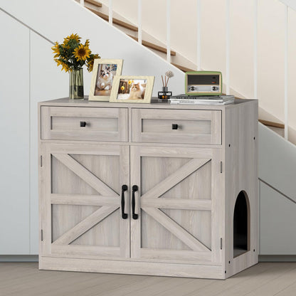 Cat Litter Box Enclosure Furniture Ultra-Large Wooden Hidden Litter Box