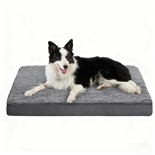 RichePet Dog Bed with Waterproof Inner Liner, Removable Cover, Egg Crate Foam Dog Beds, Easy to Clean.