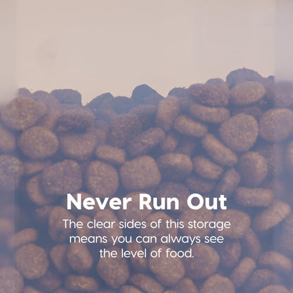 IRIS USA WeatherPro Airtight Pet Food Storage Container with Attachable Casters, For Dog Cat Bird and Other Pet Food Storage Bin