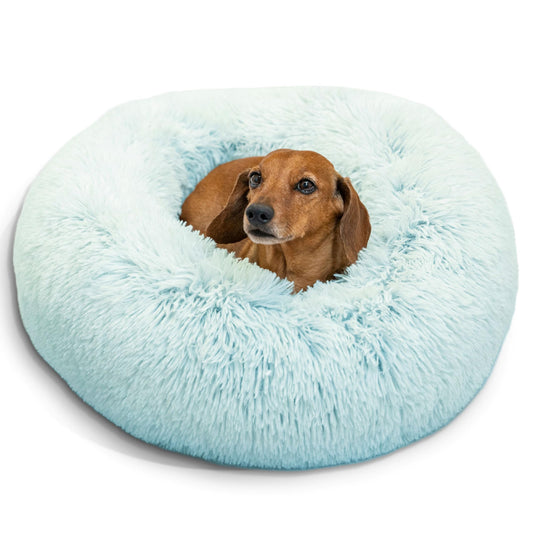 Best Friends by Sheri The Original Calming Donut Cat and Dog Bed in Shag Fur